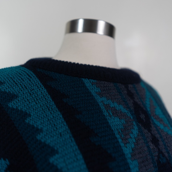 Pendleton Blue Wool Long Sleeve L Sweater - Picture 6 of 8